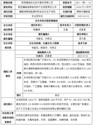 陕西蒲城海泰新材料产业有限责任公司安全评价业务网上公开信息表